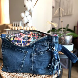 Denim El Çantası - Cepli Kot Çanta