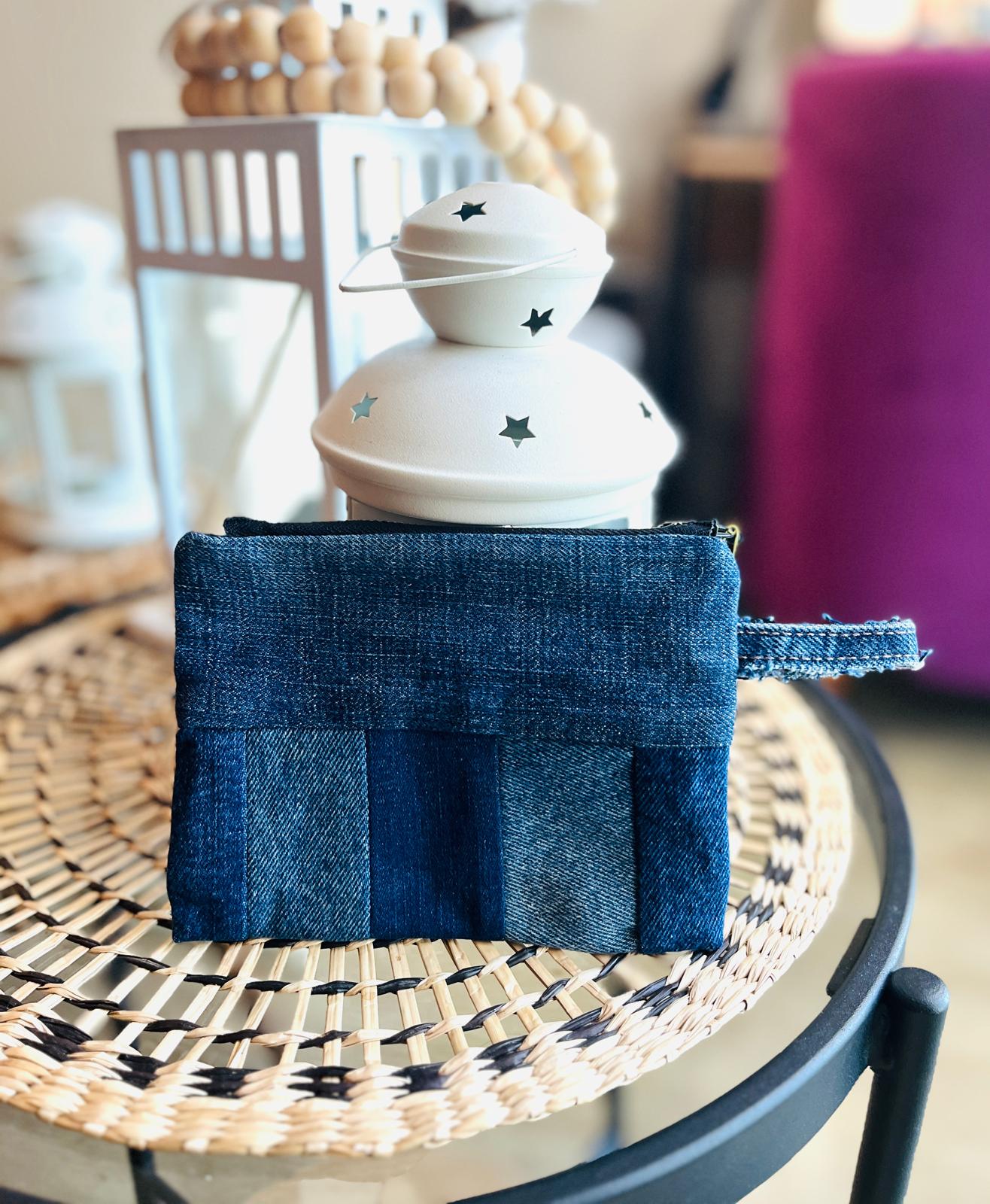 Denim Bozuk Para Cuzdani - Tasli 2 Arka