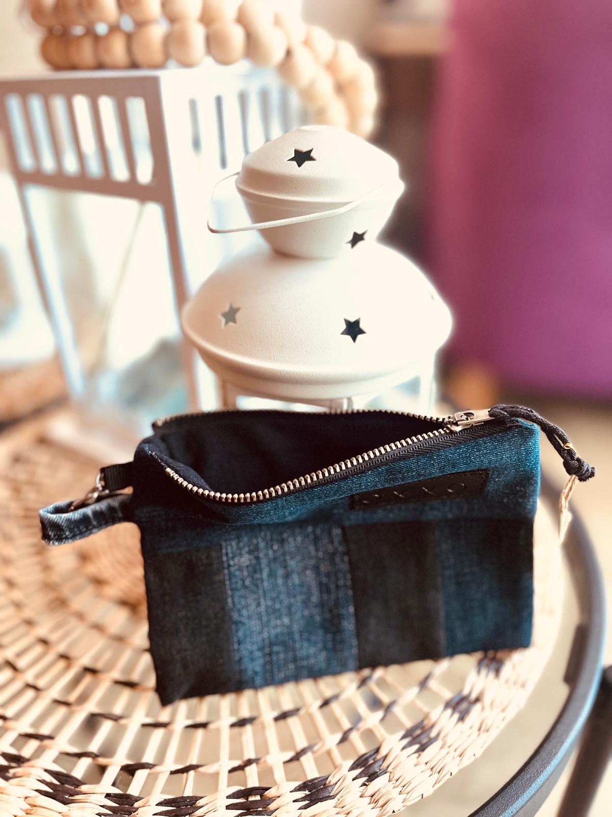 Denim Mini Aksesuar - Bozuk Para Cantasi Koyu Ton - Ic
