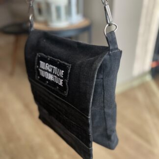Siyah Denim Postacı Çanta Çapraz